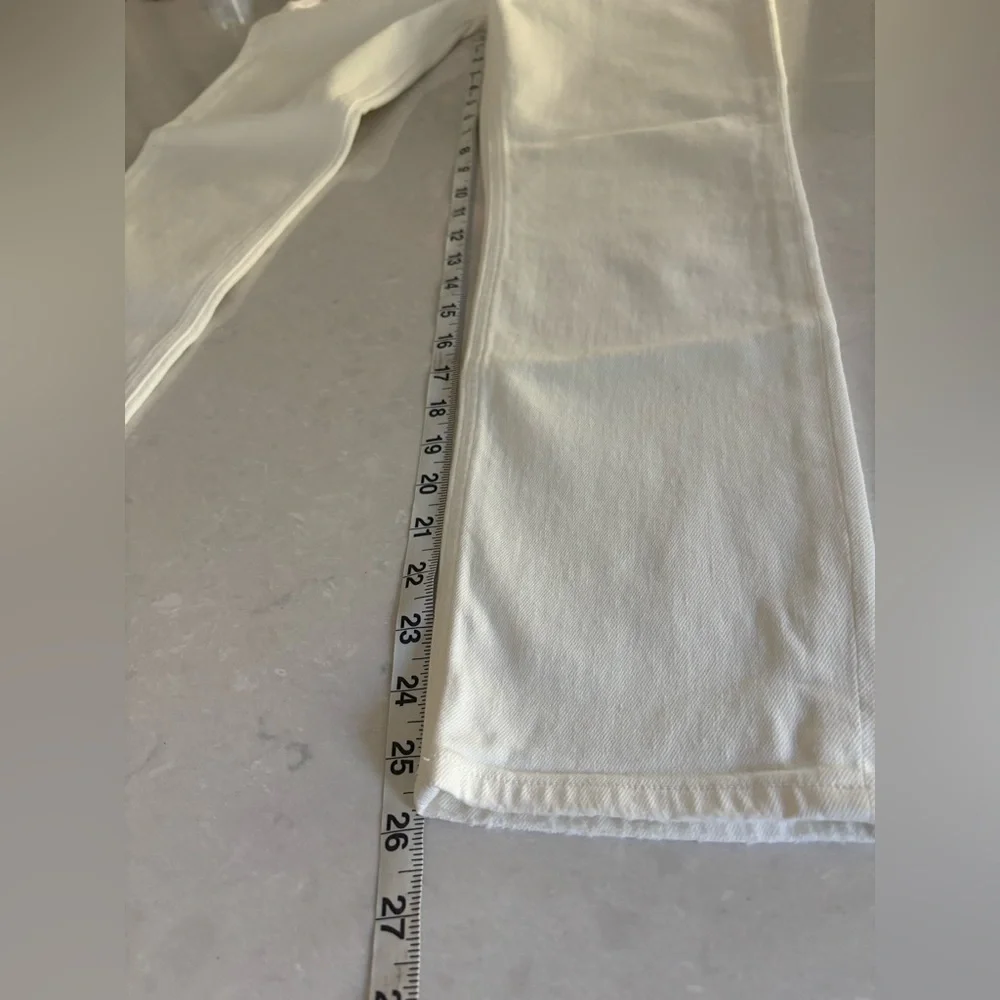 Agolde Willow Mid-Rise Slim Cut White Jeans - Picture 7 of 8